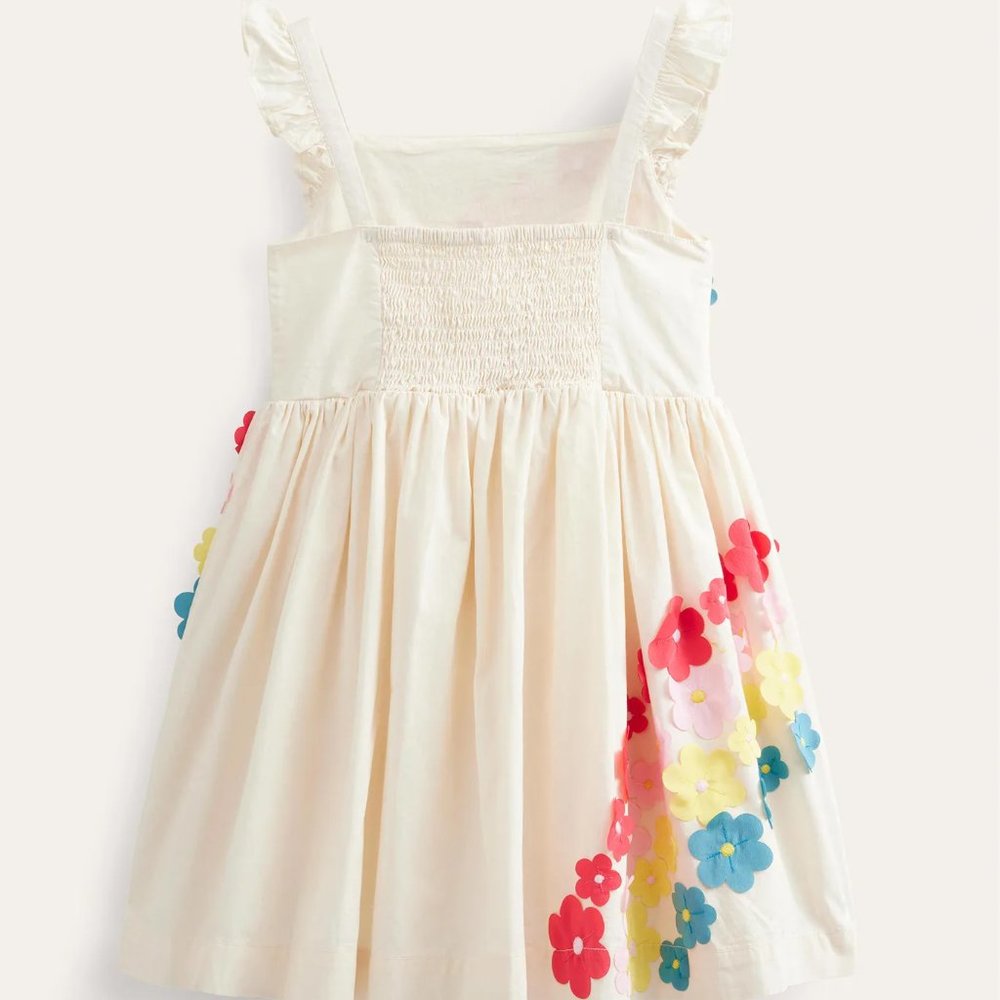 NWT Mini Boden Flutter Flower Rainbow Dress - Picture 4 of 8